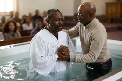 Adult Baptism by Immersion in Church