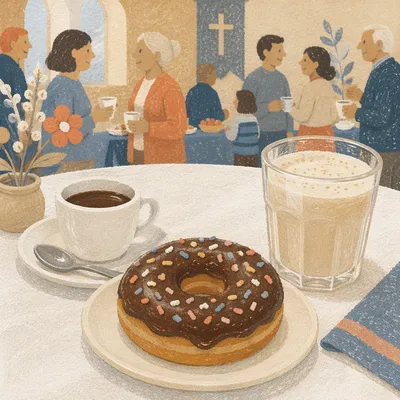 Church Fellowship Coffee and Donut Table