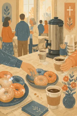 Warm Church Fellowship Coffee and Donuts