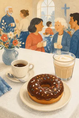 Church Fellowship Coffee and Donut Table
