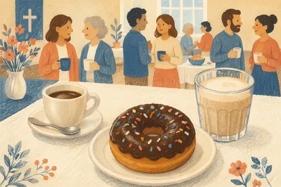 Church Fellowship Coffee and Donut Table