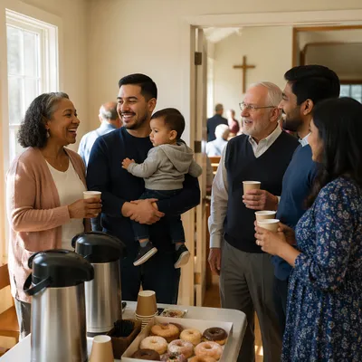 Church Fellowship with Coffee and Donuts