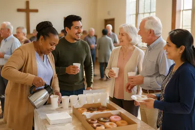 Church Fellowship with Coffee and Donuts
