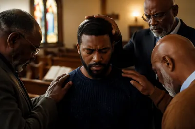 Elders Praying Over Young Man