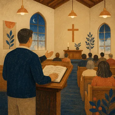 Associate Pastor Leading Wednesday Evening Service