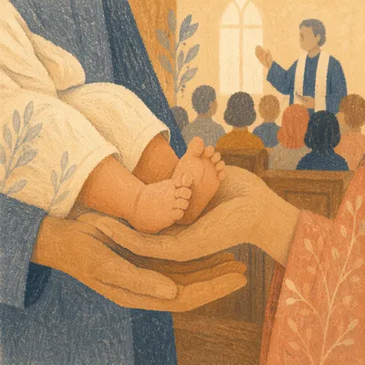 Baby Dedication Blessing in Parents Hands