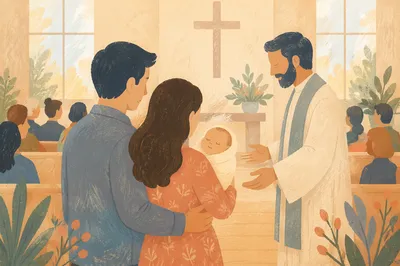 Baby Dedication Prayer with Parents and Pastor