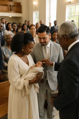 Baby Dedication in Bright Church Sanctuary