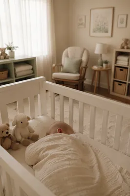 Peaceful Church Nursery Baby in Crib