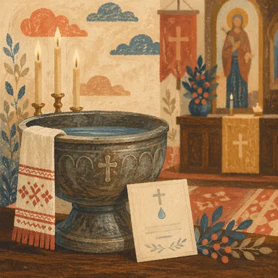 Baptism Certificate by Chapel Font