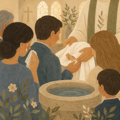 Tender Baptism Family Celebration in Church