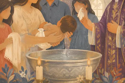 Family Baptism Celebration with Candlelight Joy