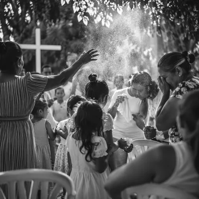 Joyful Outdoor Baptism Family Celebration