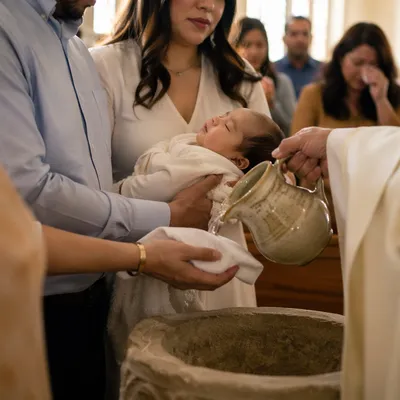 Tender Baptism Family Celebration in Church