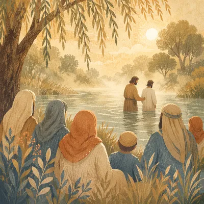 Outdoor River Baptism at Sunrise