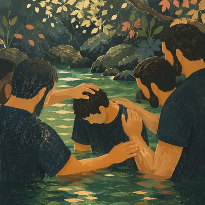 Outdoor River Baptism Prayer Gathering