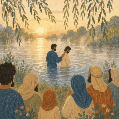 Outdoor River Baptism at Sunrise