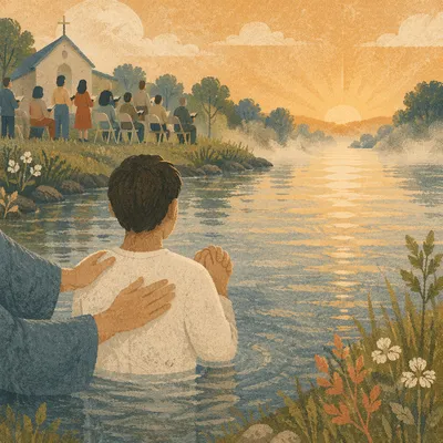 Golden Morning River Baptism Ceremony