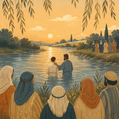 Golden Hour Outdoor River Baptism