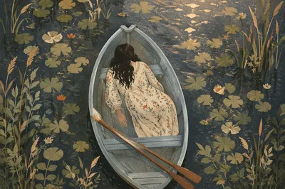 Serene Outdoor River Baptism in Rowboat