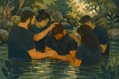 Outdoor River Baptism Prayer Gathering
