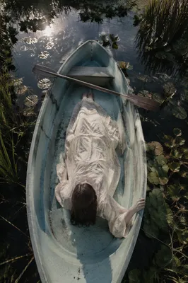 Serene Outdoor River Baptism from Above