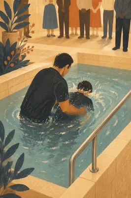 Modern Church Baptism Pool Ceremony