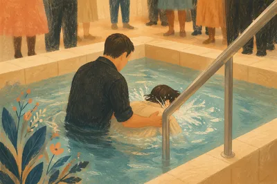 Modern Church Baptism Pool Ceremony