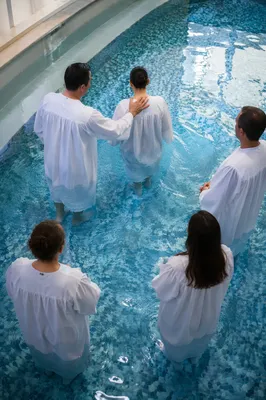 Baptism Gathering in White Robes