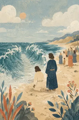 Beach Baptism by Ocean Waves