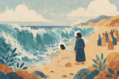 Beach Baptism by Ocean Waves
