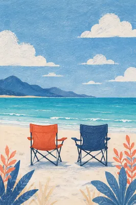 Beach Church Service Chairs by Ocean