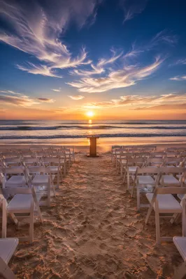 Sunrise Beach Church Service Setup