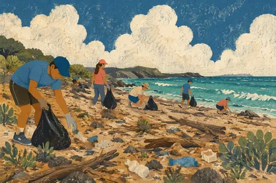 Faith Community Beach Cleanup by Turquoise Ocean