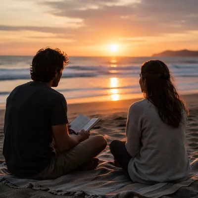 Beach Sunset Faith Sharing Conversation