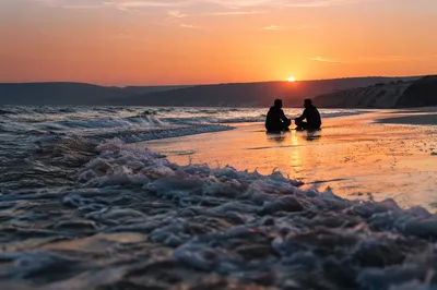Sunset Beach Faith Conversation by the Shore