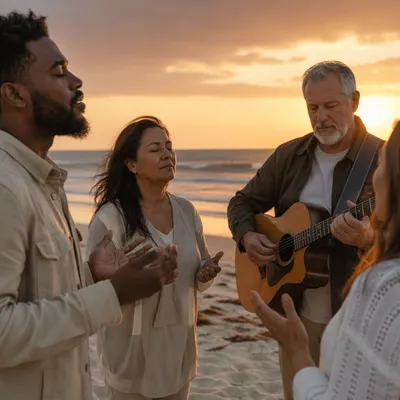 Beach Worship Gathering at Sunset Shore