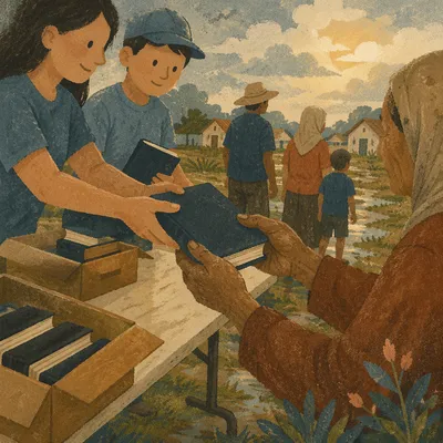 Bible Distribution in Rural Mission Field