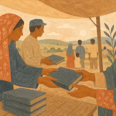 Bible Distribution in Rural Mission Field