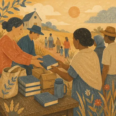 Bible Distribution Outreach in Rural Mission Field