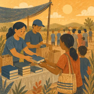 Bible Distribution Outreach in Rural Mission Field