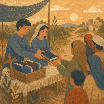 Bible Distribution Outreach in Rural Mission Field