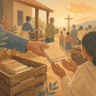 Bible Distribution at Rural Chapel Mission