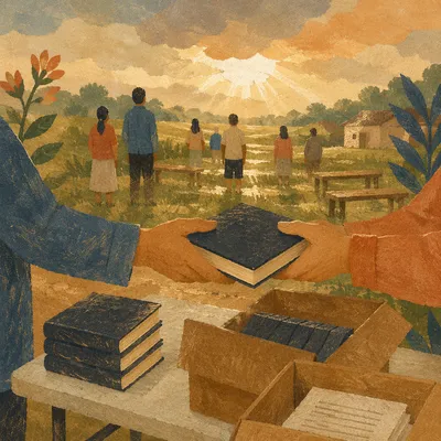 Bible Distribution Outreach in Rural Mission Field