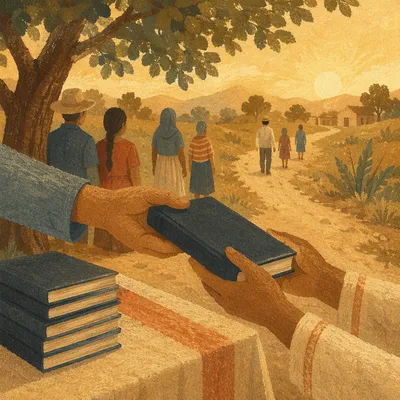 Bible Distribution on Rural Mission Field