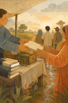 Bible Distribution at Rural Mission Field