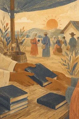 Rural Mission Bible Distribution at Sunrise