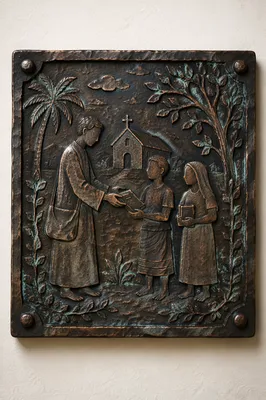 Bronze Bible Distribution Mission Plaque
