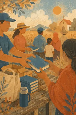 Bible Distribution at a Rural Mission Field