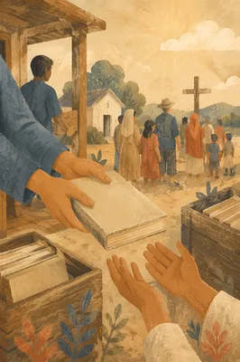 Humble Bible Distribution at Rural Chapel